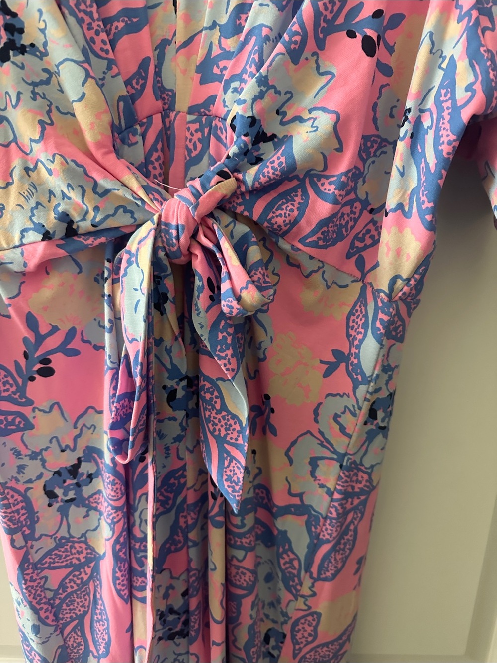 Lilly Pulitzer Blue and Pink Wysteria Maxi Dress. - Picture 3 of 7